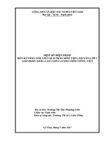SKKN một số giải pháp cơ bản để thực hiện có hiệu quả việc đổi mới PPDH cho phân môn tập làm văn trong môn học tiếng việt (lớp 3) 
