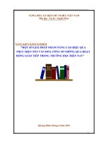 Một số giải pháp nhằm nâng cao hiệu quả thực hiện tốt văn hóa công sở thông qua họat động giao tiếp trong trường học hiện nay 