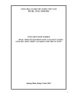 SKKN một số giải pháp nâng cao chất lượng giáo dục phát triển vận động cho trẻ 5 6 tuổi 