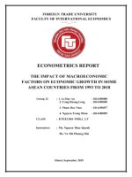 tiểu luận kinh tế lượng THE IMPACT OF MACROECONOMIC FACTORS ON ECONOMIC GROWTH IN SOME ASEAN COUNTRIES FROM 1993 TO 2018 