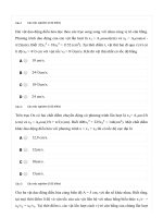 Đề thi  ứng dụng đạo hàm giải quyết bài toán vật lý 