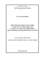 Phân tích dao động ngẫu nhiên và độ tin cậy theo thời gian của kết cấu chịu tải trọng động phát sinh hàm mật độ phổ công suất PSD 