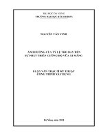 Ảnh hưởng của tỷ lệ tro bay đến sự phát triển cường độ vữa xi măng 