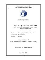 Thiết kế chế tạo kênh vi lưu tích hợp cảm biến dựa trên công nghệ tạo mẫu nhanh 