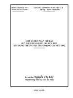 SKKN một vài biện pháp nhằm duy trì vững chắc kết quả trường đạt chuẩn quốc gia mức độ 1 và phấn đấu xây dựng thành công ttrường đạt chuẩn quốc gia mức độ 2 