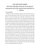 SKKN một số biện pháp chỉ đạo giáo viên xây dựng môi trường giáo dục lấy trẻ làm trung tâm trong trường mầm non 