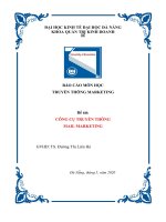Tiểu luận môn truyền thông marketing công cụ truyền thông mail marketing 