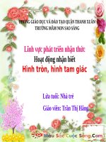 Bài giảng điện tử  NBTN hình tròn, hình tam giác 