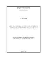 Nhân Tố Ảnh Hưởng Đến Năng Lực Cạnh Tranh Của Ngân Hàng Tmcp Công Thương Việt Nam