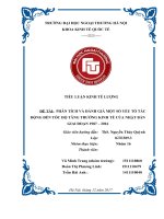 tiểu luận kinh tế lượng phân tích và đánh giá một số yếu tố tác động  đến tốc độ tăng trưởng kinh tế của nhật bản trong giai đoạn 1987 – 2016 