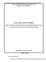 SKKN một số kinh nghiệm khi dạy học sinh giỏi lớp 7 giải các bài toán chứa dấu giá trị tuyệt đối 