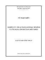 Nghiên cứu thuật toán giảm bậc mô hình và ứng dụng cho bài toán điều khiển 