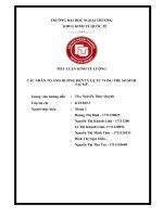 tiểu luận kinh tế lượng các yếu tố ảnh hưởng tỷ lệ tử vong trẻ sơ sinh tại mỹ 