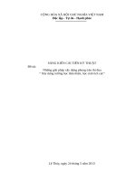 Những giải pháp xây dựng phong trào thi đua trường học thân thiện học sinh tích cực 