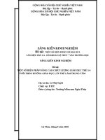 SKKN một số biện pháp nâng cao chất lượng giáo dục trẻ 3 4 tuổi theo hướng giáo dục lấy trẻ làm trung tâm 