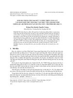 Giáo dục phẩm chất đạo đức và phát triển năng lực vận dụng kiến thức hóa học vào thực tiễn cho học sinh thông qua hệ thống bài tập chương nitơ  photpho hóa học 11