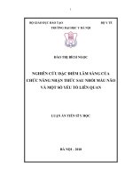  nghiên cứu đặc điểm lâm sàng của chức năng nhận thức sau nhồi máu não và một số yếu tố liên quan 