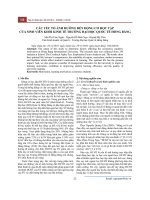 Các yếu tố ảnh hưởng đến động cơ học tập của sinh viên khối kinh tế trường Đại học Quốc tế Hồng Bàng