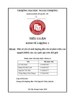 Một số yếu tố ảnh hƣởng đến chỉ số phát triển con ngƣời (HDI) của các quốc gia trên thế giới 