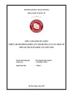 tiểu luận kinh tế lượng các yếu tố tác động đến giá trị xuất khẩu hàng hoá của việt nam năm 2017 