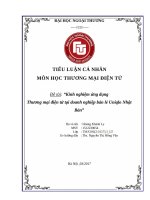 Kinh nghiệm ứng dụng thương mại điện tử tại doanh nghiệp bán lẻ uniqlo nhật bản 