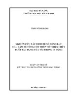 Nghiên cứu xác định hệ số động lực cầu dầm bê tông cốt thép tiết diện chữ i dưới tác dụng của tải trọng di động 