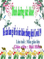 slide bài giảng bé cần gì để lớn lên và khỏe mạnh 