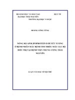 Luận văn thạc sĩ y học: Nồng độ Apolipoprotein B huyết tương ở bệnh nhân mắc bệnh tim thiếu máu cục bộ điều trị tại Bệnh viện Trung ương Thái Nguyên