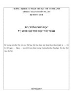 Đề cương môn học vệ sinh thể dục thể thao  Đề cương môn học Vệ sinh học Thể dục thể thao