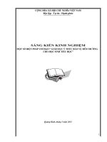 SKKN giáo dục ý thức bảo vệ môi trường cho học sinh tiểu học 