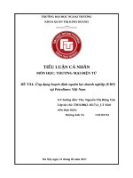 Ứng dụng hoạch định nguồn lực doanh nghiệp (ERP) tại petrolimex việt nam 