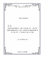 Nâng Cao Năng Lực Quản Lý Chất Lượng Các Công Trình Xây Dựng Tại Công Ty Trách Nhiệm Hữu Hạn