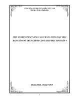 SKKN một số biện pháp nâng cao chất lượng dạy học dạng toán tìm số trung bình cộng cho học sinh lớp 4 