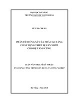Phân tích ứng xử của nhà cao tầng có sử dụng thiết bị cản nhớt cho hệ tầng cứng 