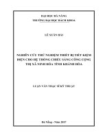 Nghiên cứu thử nghiệm thiết bị tiết kiệm điện cho hệ thống chiếu sáng công cộng thị xã ninh hòa tỉnh khánh hòa 