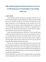 SKKN một số biện pháp hình thành sự tự tin cho trẻ 5 6 tuổi thông qua các hoạt động trong trường mầm non 2 