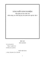 SKKN biện pháp rèn đọc diễn cảm nhằm nâng cao chất lượng dạy học phân môn tâp đọc lớp 4 
