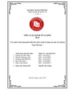 tiểu luận kinh tế lượng các nhân tố ảnh hưởng đến điểm thi cuối kỳ kinh tế lượng của sinh viên đại học ngoại thương 