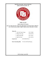 tiểu luận kinh tế lượng một số yếu tố quyết định đến tuổi thọ trung bình ở các nước đang phát triển trong hai năm 2015 và 2016 