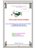 SKKN biện phápgiáo dục ý thức bảo vệ môi trường cho trẻ mẫu giáo 4 5 tuổi tại trường mầm non nông thôn 