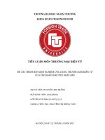 TRÌNH bày KINH NGHIỆM ỨNG DỤNG THƯƠNG mại điện tử của tập đoàn RAKUTEN NHẬT bản 