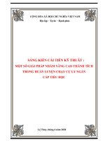 SKKN một số giải pháp nhằm nâng cao thành tích trong huấn luyện chạy cự ly ngắn 60m cấp tiểu học 