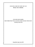 SKKN một số biện pháp nâng cao chất lượng giáo dục phẩm chất cho học sinh lớp 4 