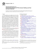 D4894-15 - Standard specification for polytetrafluoroethylene PTFE granular molding and ram extrusion materials