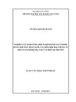 Nghiên cứu sinh tổng hợp naringenin glucoside bằng phương phương nuôi cấy hỗn hợp hai chủng vi khuẩn escherichia coli cải biến di truyền 