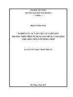 Luận văn thạc sĩ nghiên cứu sự làm việc của liên kết nối ống thép tròn sử dụng mặt bích và bulông chịu kéo (nén) uốn đồng thời 