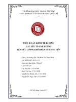 tiểu luận kinh tế lượng các yếu tố ẢNH HƯỞNG đến mức LƯƠNG KHỞI điểm của sinh viên 