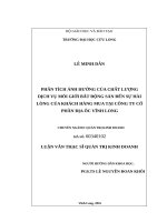 Phân tích ảnh hưởng của chất lượng dịch vụ môi giới bất động sản đến sự hài lòng của khách hàng mua tại công ty cổ phần địa ốc vĩnh long 