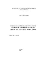Nghiệm β nhớt của phương trình hamilton jacobi và ứng dụng trong bài toán điều khiển tối ưu 