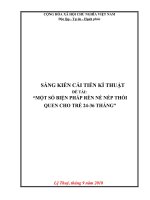 SKKN một số biện pháp rèn luyện nề nếp, thói quen cho trẻ 24 36 tháng